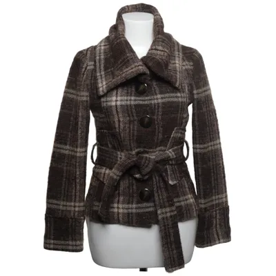 Blazer (Bruin, Beige) van Mango Acryl, Alpacawol, Mohair, Polyester, Zijde