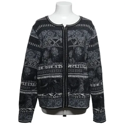 Strickjacke (Schwarz, Grau, Weiß) von Eva & Claudi Wolle