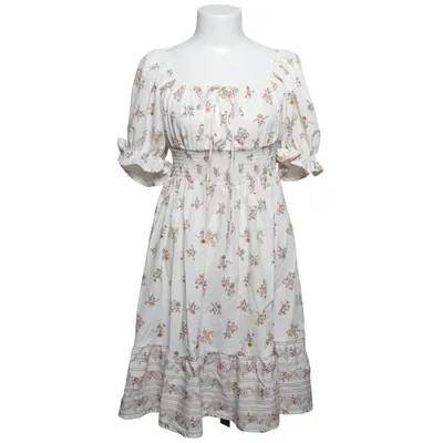 Klänning (Vit, Brun) från Shein Polyester
