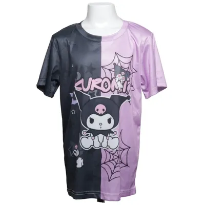 T-shirt (Black, Purple) Polyester