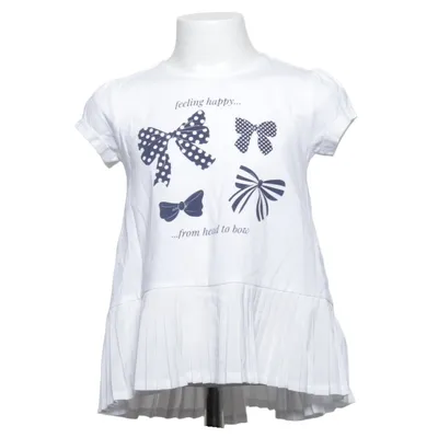 Top (White, Blue) from Topolino Cotton, Elastane, Polyester