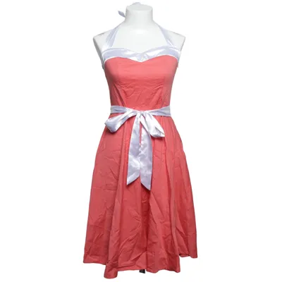Robe (Rouge, Blanc) de Dress Tells Coton, Élasthane