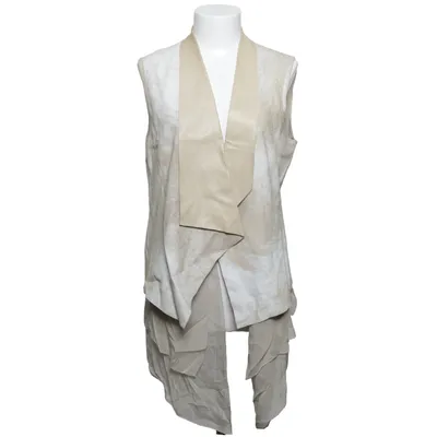 Vest (Beige) from Elie Tahari Leather, Silk