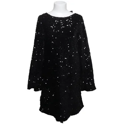 Klänning (Svart, Silverfärgad) från Pieces Återvunnen polyester
