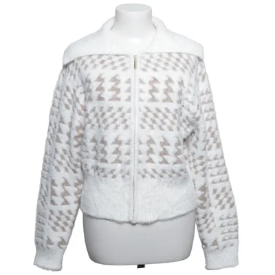 Cardigan (White, Brown) from Andrew Marc Acrylic, Elastane, Polyamide, Polyester, Viscose, Wool