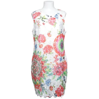 Dress (White, Multicolored) from Apricot Cotton, Polyester