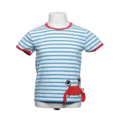 T-shirt (Blauw, Wit, Rood) van Lipfish Elastaan, Organisch katoen, Polyester