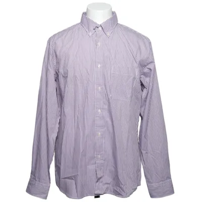 Chemise (Violet, Blanc) de Uniqlo Coton