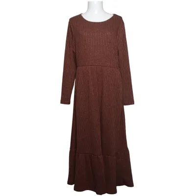 Maxi dress (Brown) from Bloomchic Elastane, Polyester