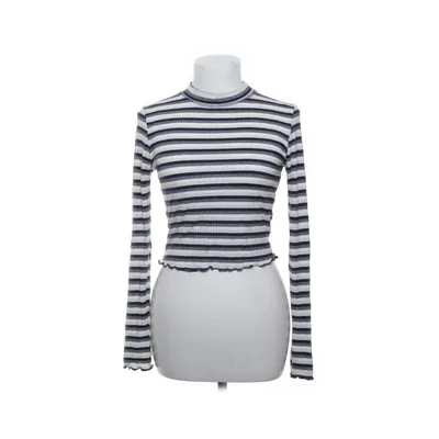 Crop top (Bleu, Blanc) de LA Hearts Élasthane, Fibre métallique, Viscose