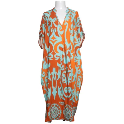 Långklänning (Orange, Turkos) från Made in italy Viskos