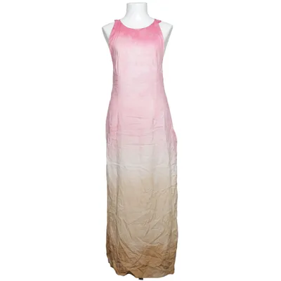 Maxi dress (Pink, Beige) from Zara Linen, Viscose