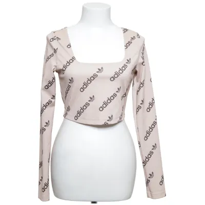 Crop top (Beige, Sort) fra Adidas Elastan, Metallfiber, Genanvendt polyester, Viscose