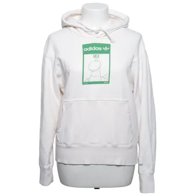 Huvtröja (Vit, Grön) från Adidas Originals Ekologisk bomull