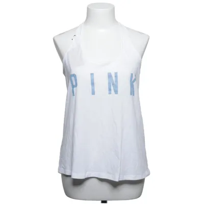 Débardeur (Blanc, Bleu) de Pink Victoria's Secret Coton, Polyester