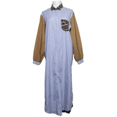 Blousejurk (Blauw, Wit, Bruin, Meerkleurig) van Senes Katoen, Elastaan, Nylon
