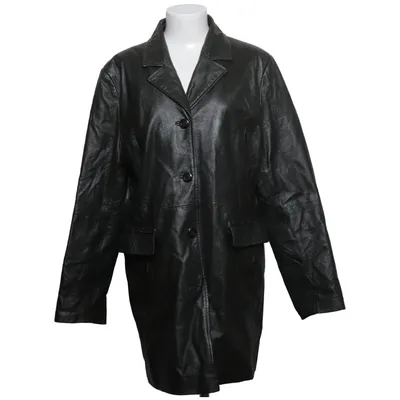 Leather coat (Green) from Auluna Leather Company Leather, Polyester
