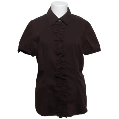 Short sleeve shirt (Brown) from New York & Company Cotton, Elastane, Polyester