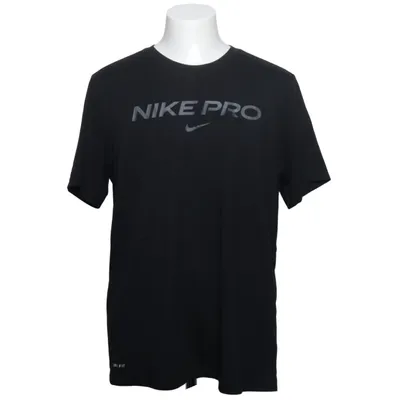 T-shirt (Zwart) van Nike Pro Katoen, Polyester, Viscose