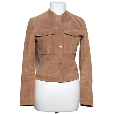 Läderjacka (Brun) från Mango Skinn, Polyester