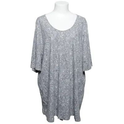 Top (Gray, White) from Pure by Ulla Popken Cotton