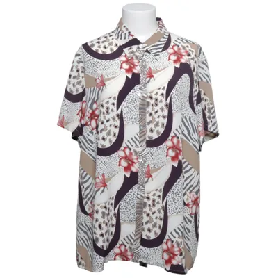 Short sleeve shirt (White, Brown, Multicolored) from Wästgöta Polyester