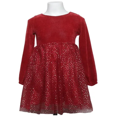 Klänning (Röd, Silverfärgad) från H&M Polyester