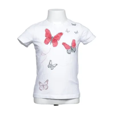 T-shirt (Vit, Röd) från Name It Elastan, Ekologisk bomull