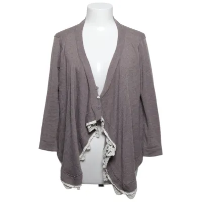 Cardigan (Marron) de Lely Wood Acrylique, Coton, Polyamide, Polyester, Laine