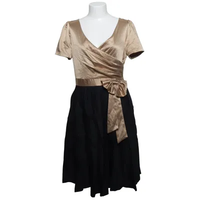 Wickelkleid (Gold, Schwarz, Mehrfarbig) von Lindy Bop Baumwolle, Elasthan, Polyester
