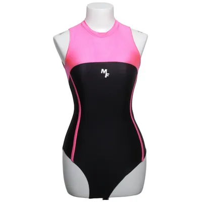 Maillot de bain une pièce (Noir, Rose) de MF Élasthane, Polyamide