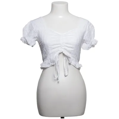 Crop top (Blanc) de Romwe Coton, Polyester