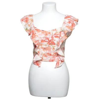 Topp (Röd, Flerfärgad) från H&M Premium Quality Linne, Viskos