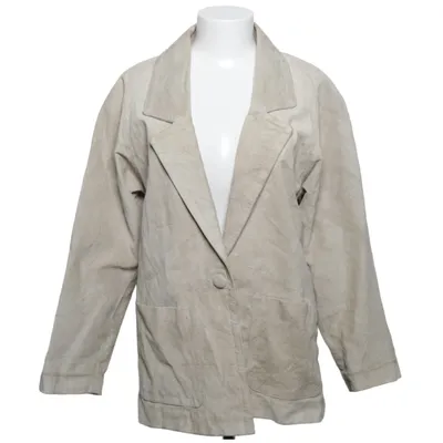 Blazer (Beige) de Toffs Acétate, Cuir, Polyamide