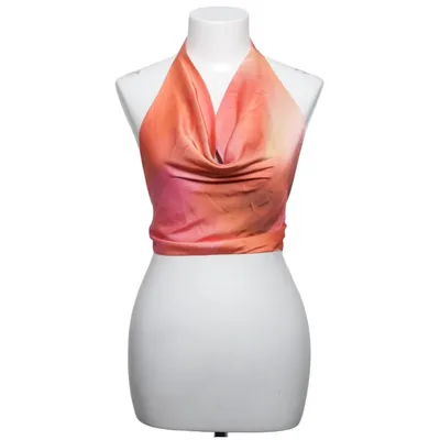 Halternecktopp (Orange, Rosa, Flerfärgad) från Bik Bok Elastan, Polyester