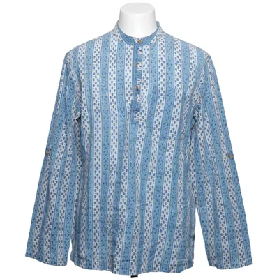 Shirt (Blue, White) from Fabindia Cotton