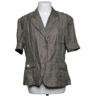 Blazer (Gray) from Cassani Acetate, Linen, Polyamide
