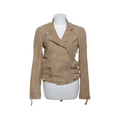 Bikerjakke (Brun) fra MDK Bomuld, Læder, Polyester, Ruskind