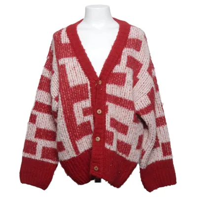 Cardigan (Red, White) from The Animals Observatory Acrylic, Alpaca wool