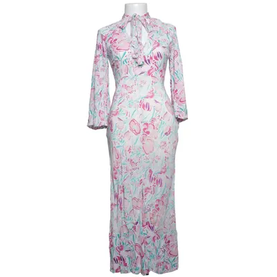 Robe portefeuille (Blanc, Multicolore) de Rixo Polyester, Soie, Viscose