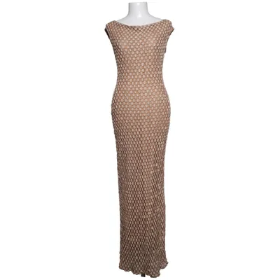 Maxikleid (Braun, Beige) von Bisou Bisou Baumwolle, Elasthan, Polyamid