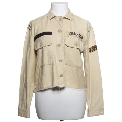 Denimjakke (Beige) fra Bershka_BSKGIRL Bomuld