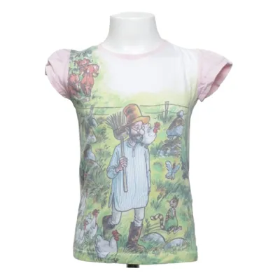 T-shirt (Pink, Flerfarvet) fra Pettson och Findus Bomuld