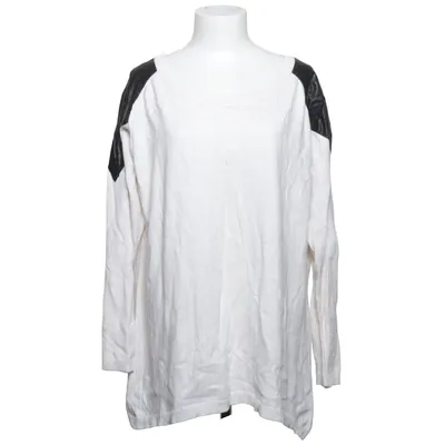 Tröja (Vit, Svart) från Mom2Mom Bomull, Skinnimitation, Ull