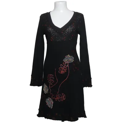 Dress (Black, Multicolored) from 101 Idees Acrylic, Elastane