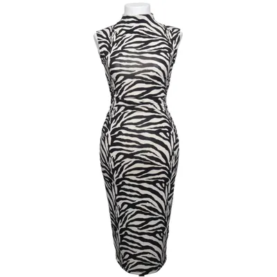 Dress (Black, White) from H&M Modern Classic Elastane, Polyester