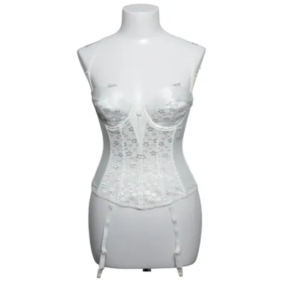 Corset (Blanc) de Dominique Élasthane, Polyamide, Polyester
