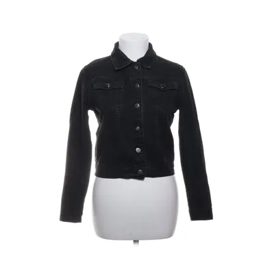 Denimjakke (Sort) fra Boohoo Blue Bomuld, Læder, Polyester