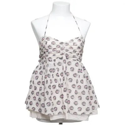 Halterneck top (Beige, Sort, Pink) fra Manoush Bomuld, Silke