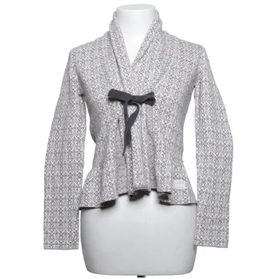 Wrap cardigan (Gray, White) from Odd Molly Cotton